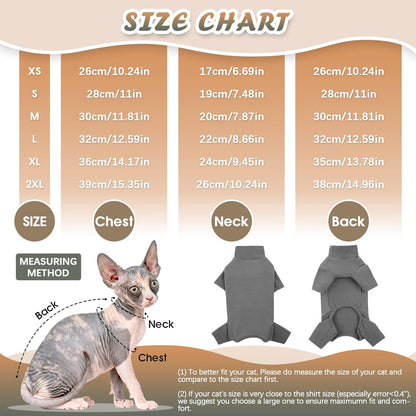 Sphynx Cats Sweater Turtleneck Hairless Cat Shirt Soft And Warm Kitten Clothes With Sleeves Pullover Pet Winter Pajamas Jumpsuit For Cat Puppy