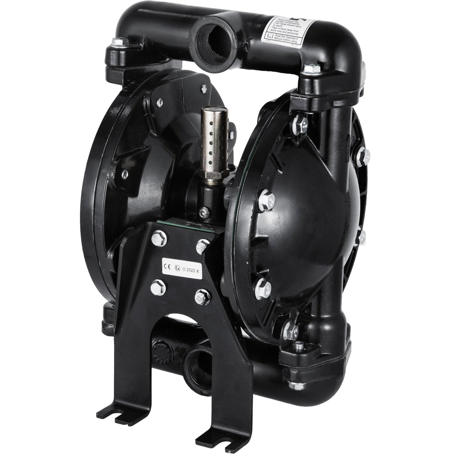 Air-Operated Double Diaphragm Pump 1 Inch Inlet Outlet Aluminum 35 GPM Max 120PSI
