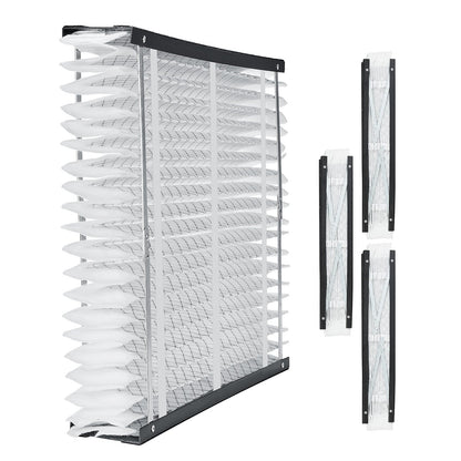 Air Filters MERV 13 Electrostatic Pleated HVAC Furnace Filter 4-Pack 20 x 25 x 4