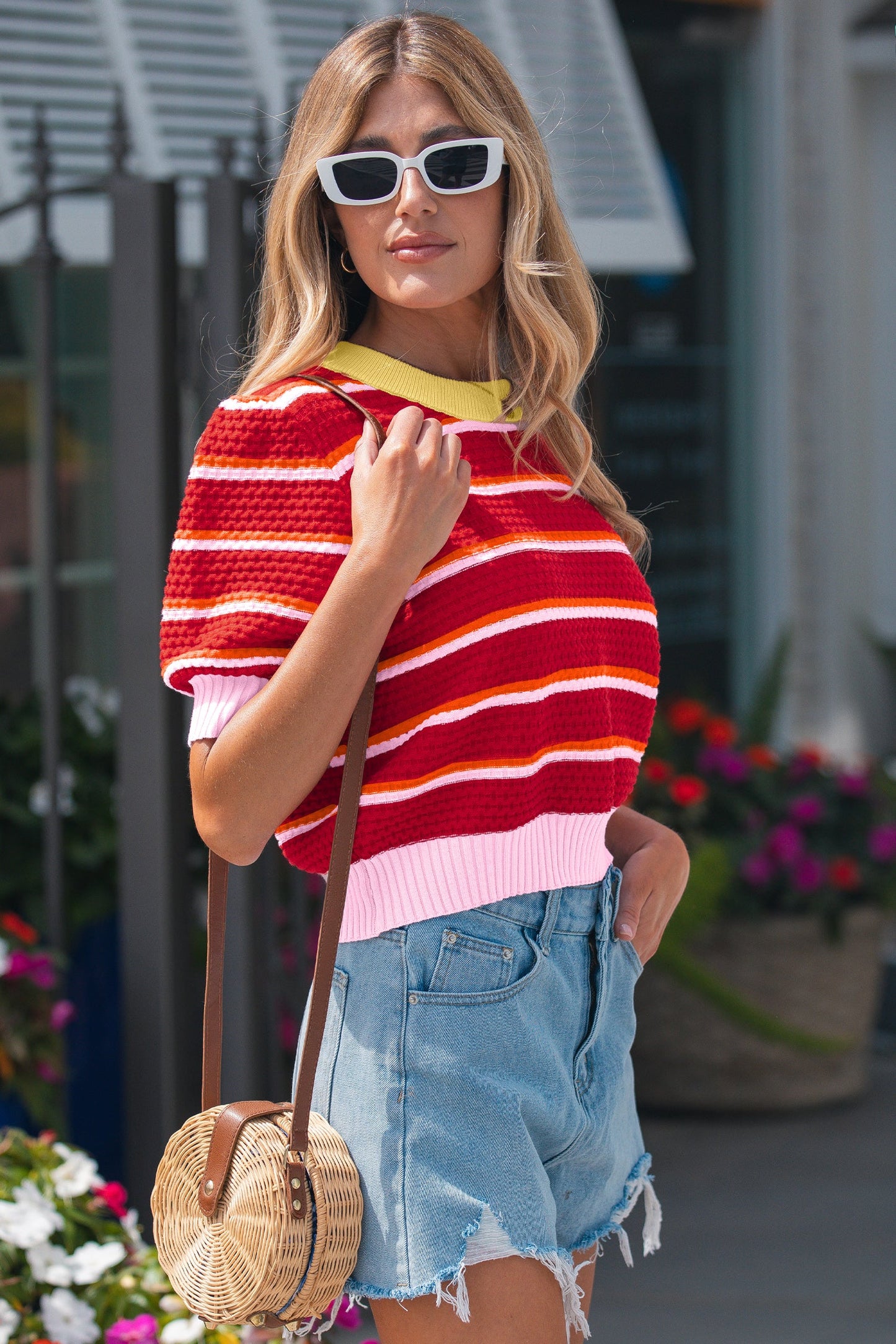 Lennox Trim Half Sleeve Sweater