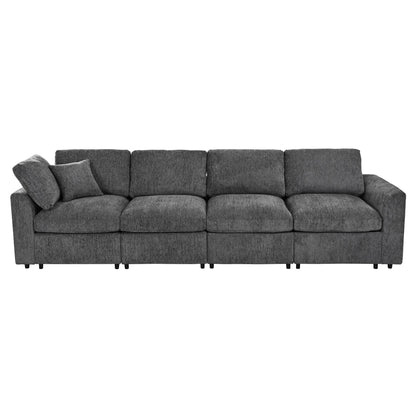 U-Style 130.3" Modular Sectional Sofa, 4-Seater