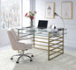 Shona Clear Glass Top & Antique Desk