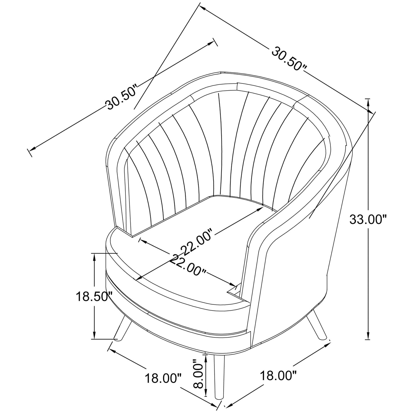 Tufted Upholstered Lounge Seating Chair