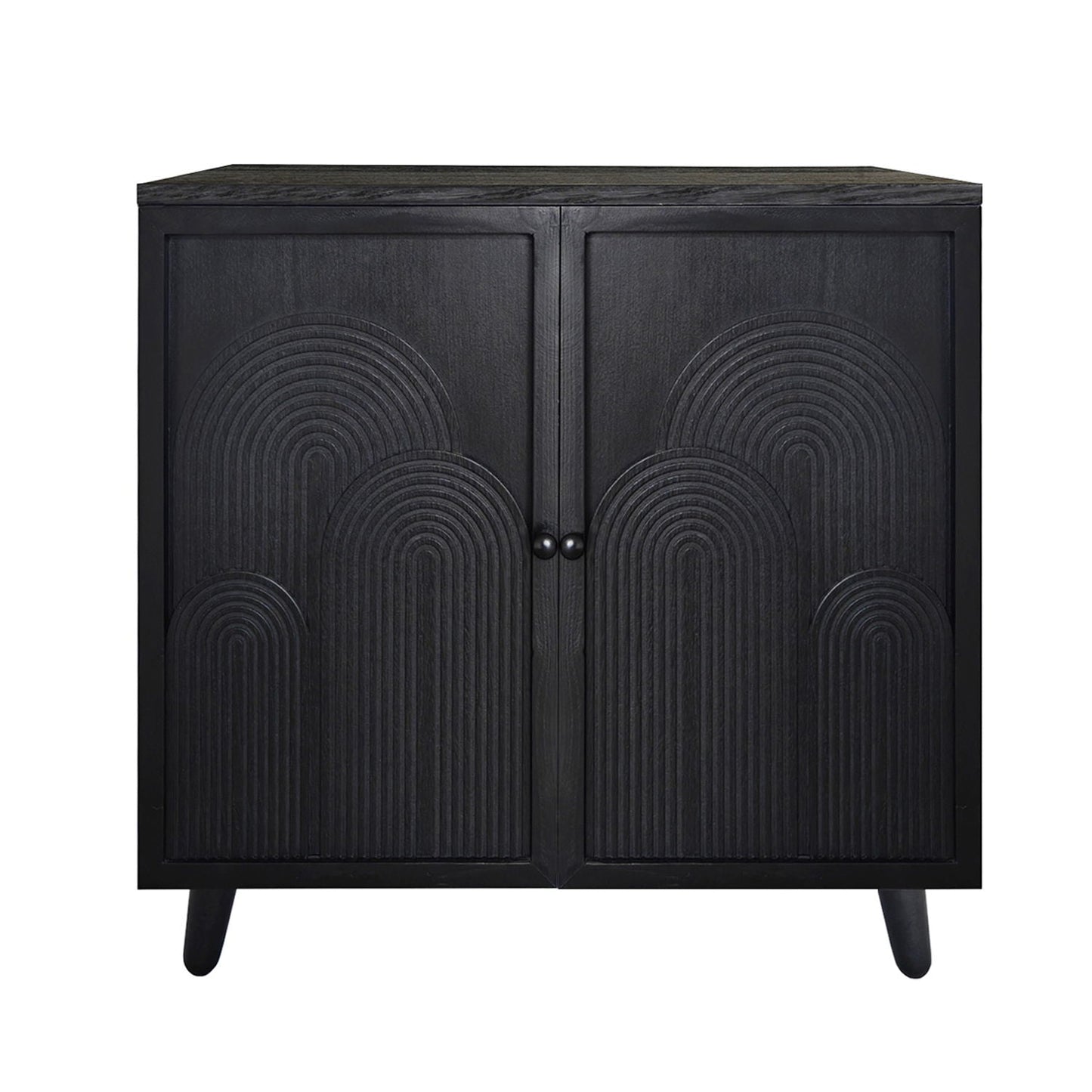 2 Door Accent Cabinet Storage Cabinet With Adjustable Shelf - Black