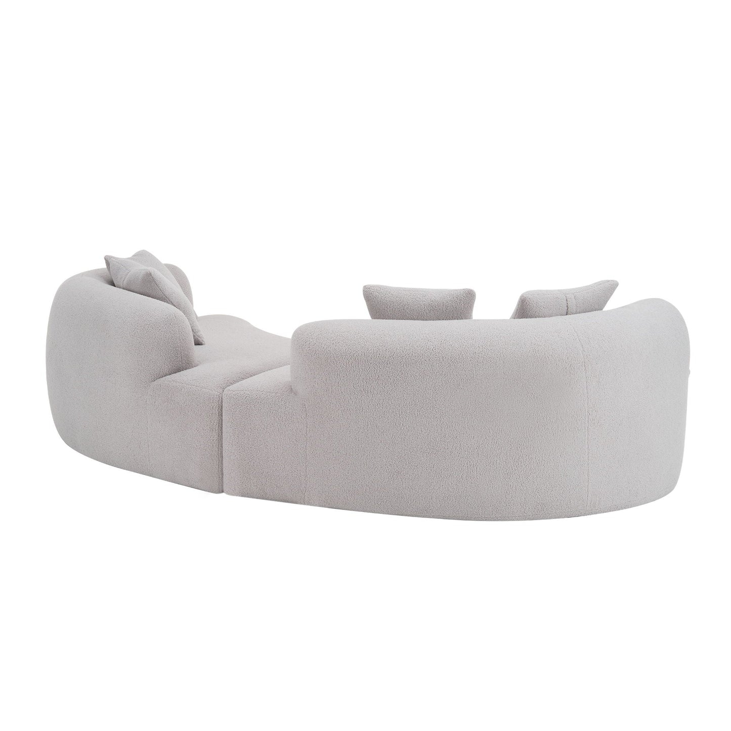 Curved 4 Seater Full Compression Sponge Sofa