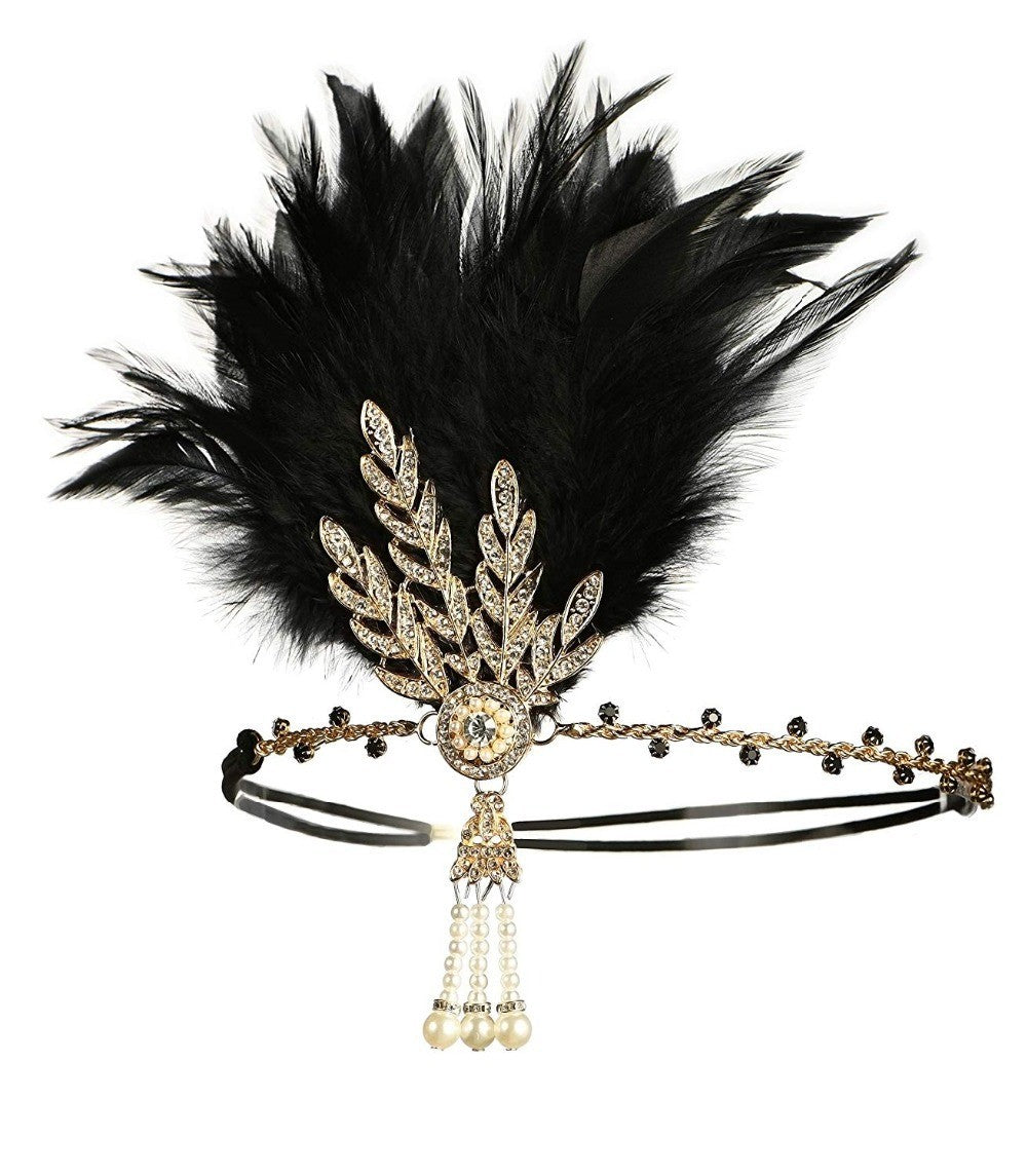 Masquerade Feather Headpiece Cross-Border Vintage Hair Band In European And American Style