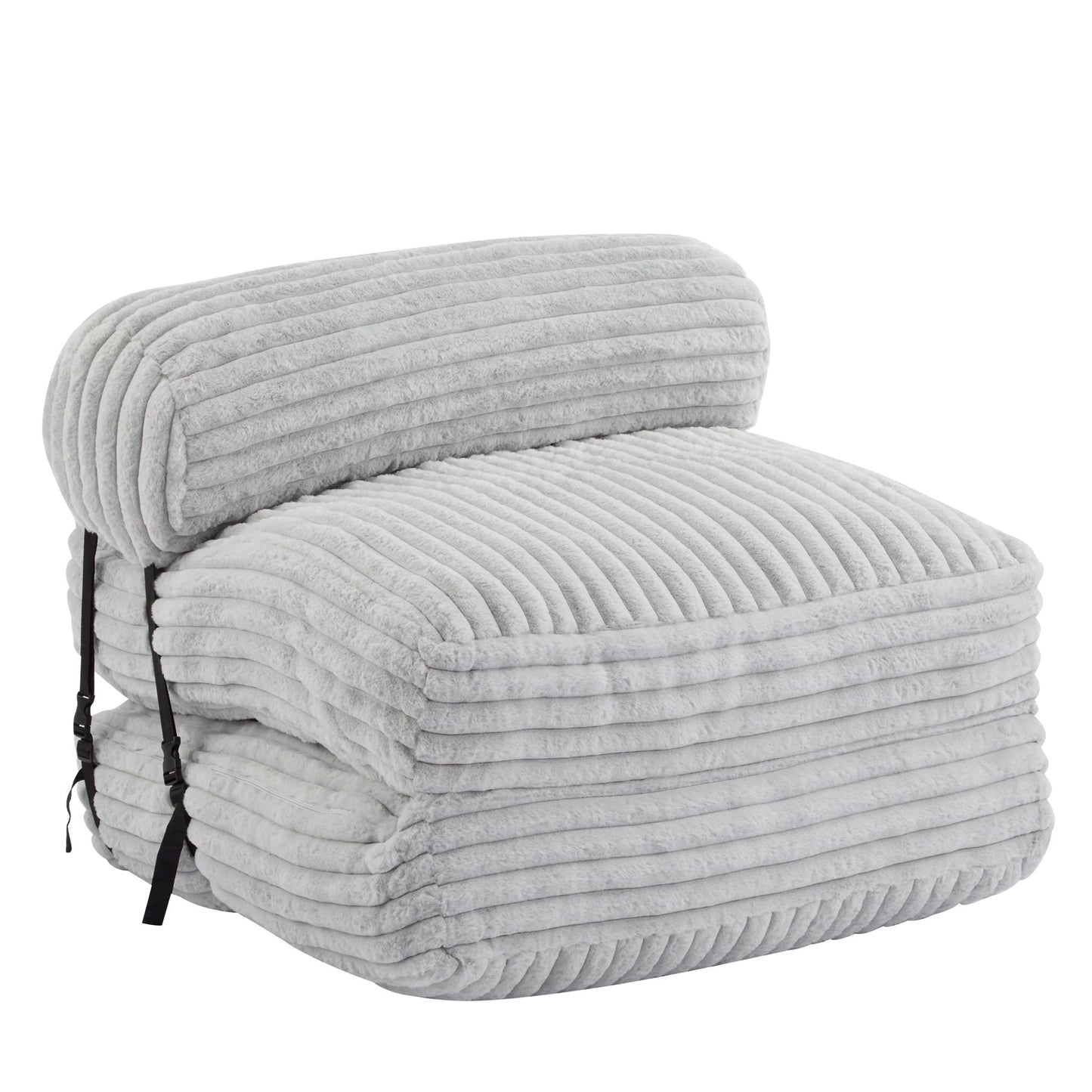 Latina Indoor Foldable Bean Bag Lounge Chair - Light Gray