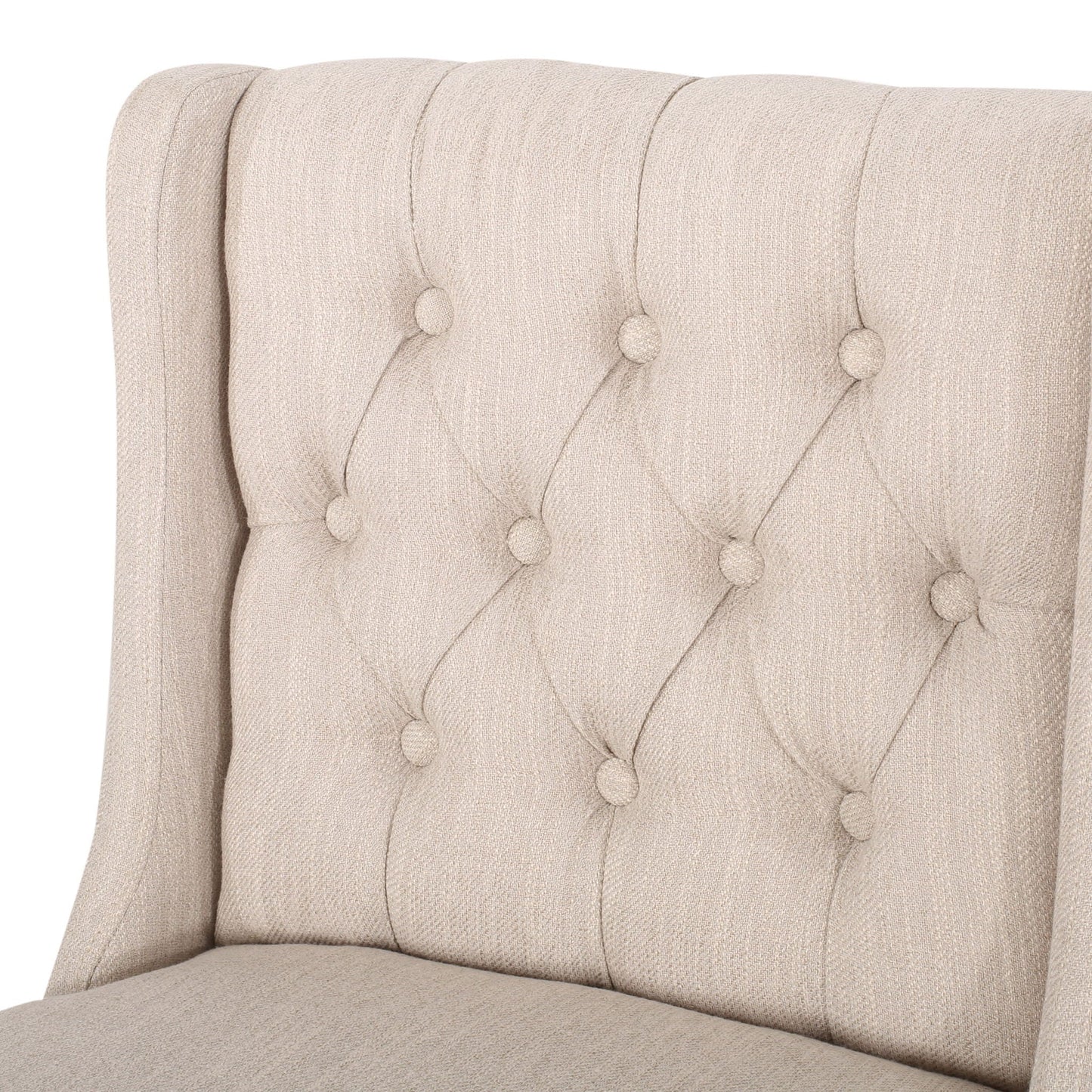 Solstara Upholstered Dining Barstool with Button Tufted and Wing Back