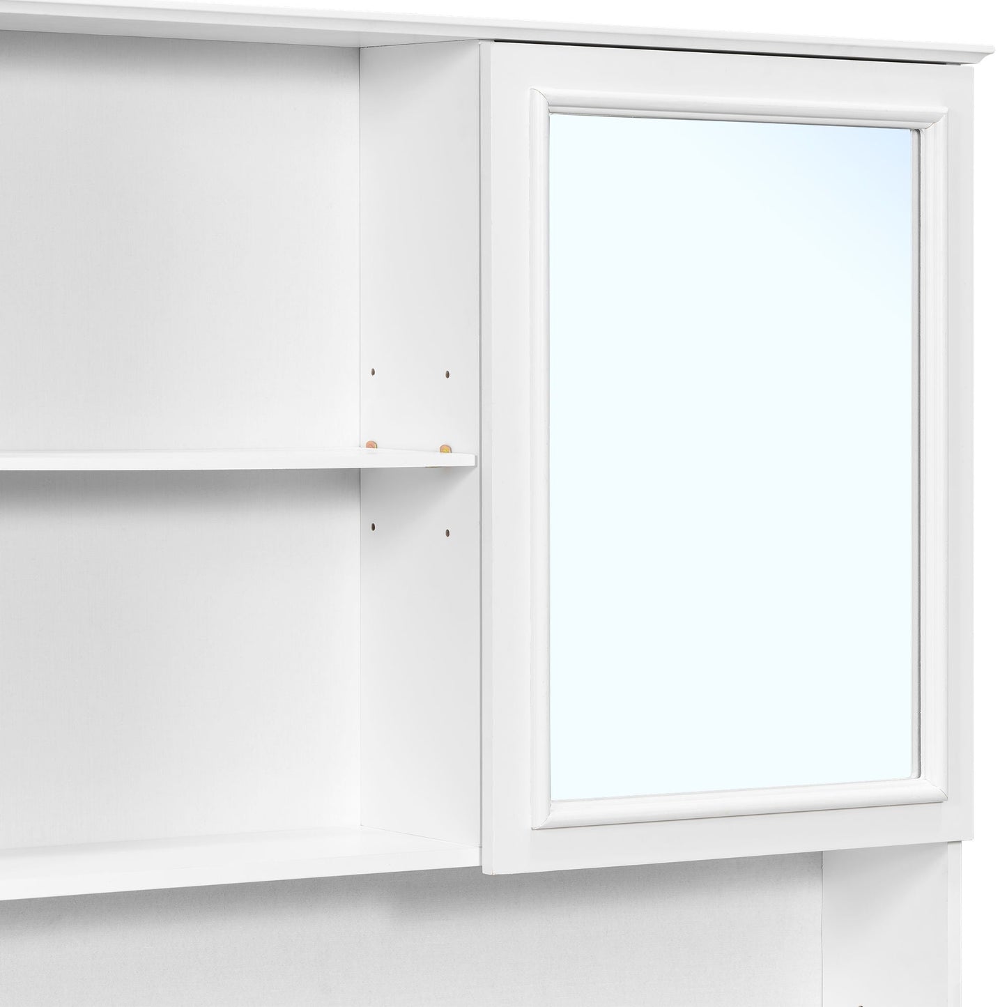 Wall Mounted Bathroom Medicine Cabinet With Double Mirrored Doors