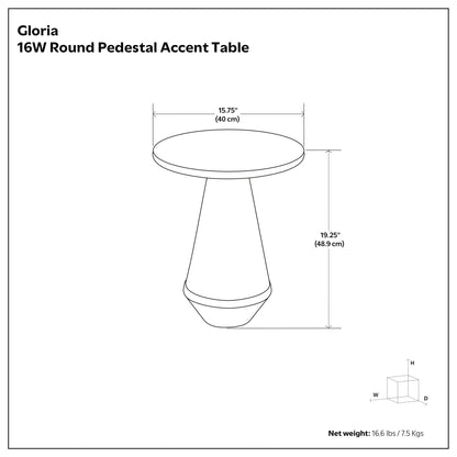 Gloria - Cast Aluminum Side Table - Black