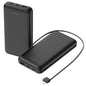 10000mAh Power Bank Portable Phone Charger External Battery Pack with LT & Type-C Double-ended Cable Type-C USB Cable Fit For IOSPhone 14 Android And