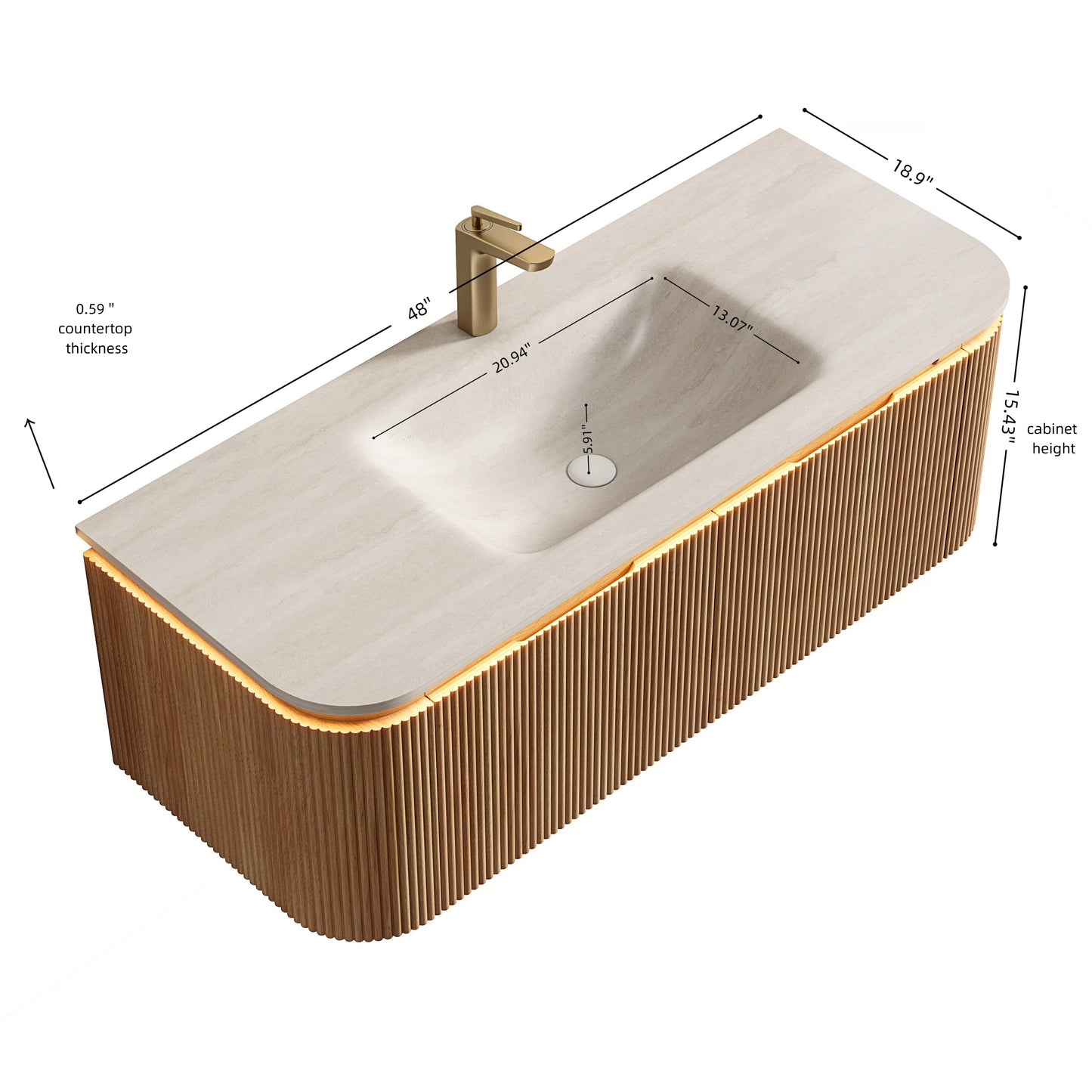 DIEN 48'' Bathroom Vanity & Sink