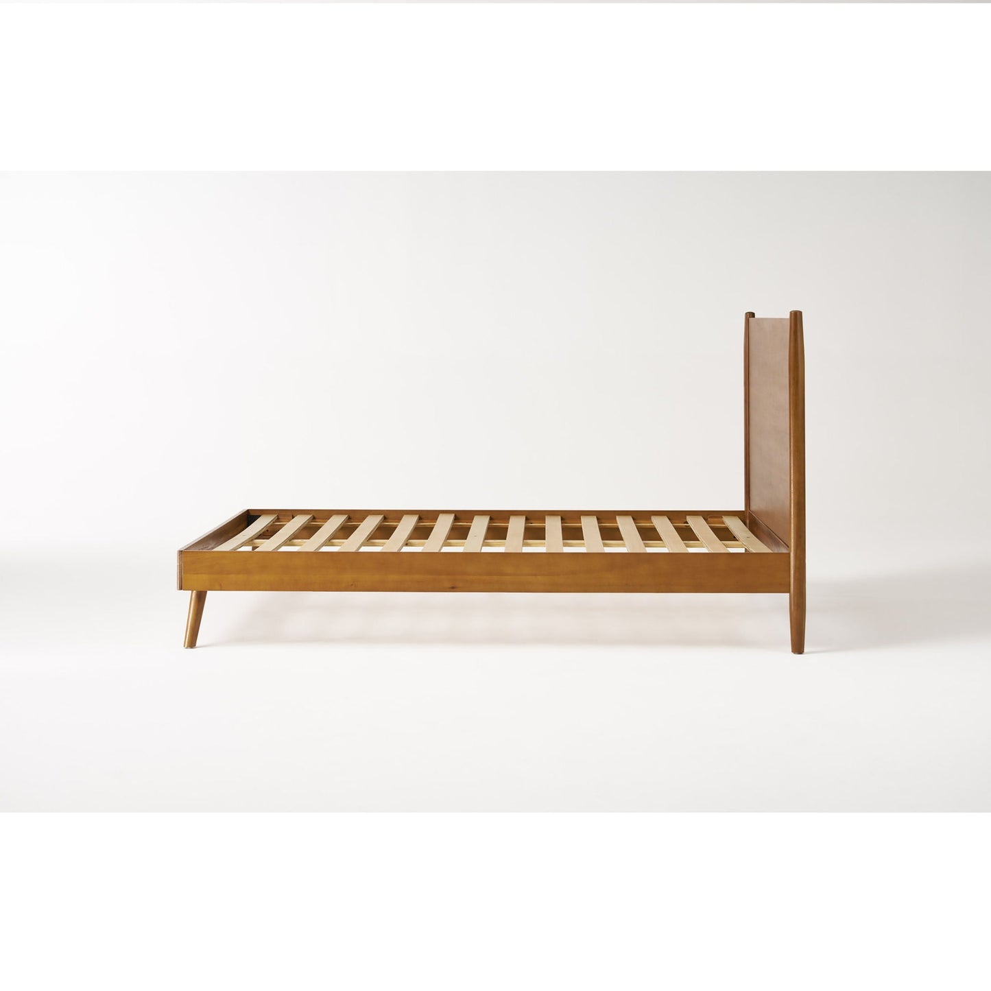 Okioki Mid-Century Wood Bed