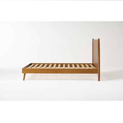 Okioki Mid-Century Wood Bed