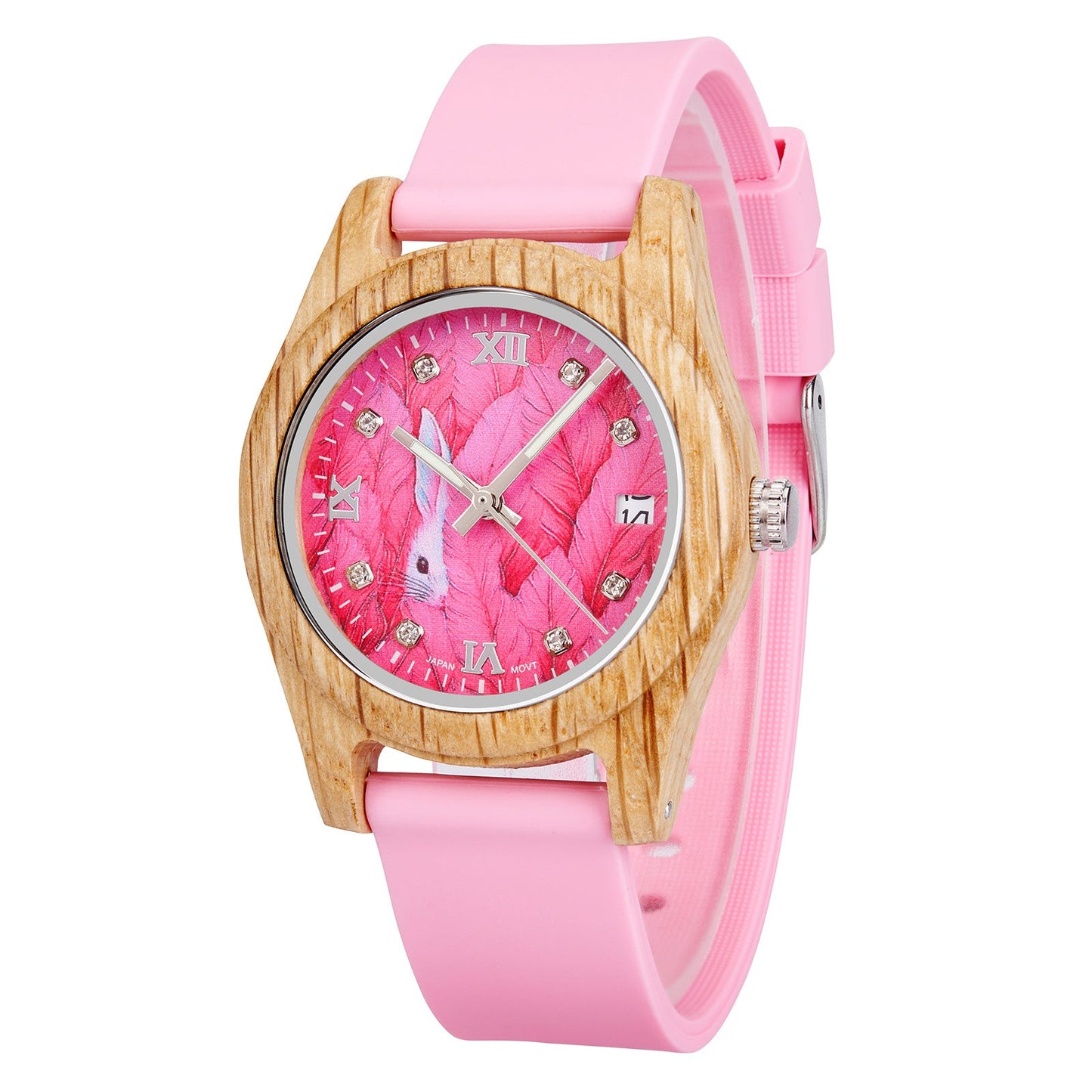 Natural Wood Watch for Women - Lightweight Eco-Friendly Quartz Wristwatch with Minimalist Design Casual Daily Wear