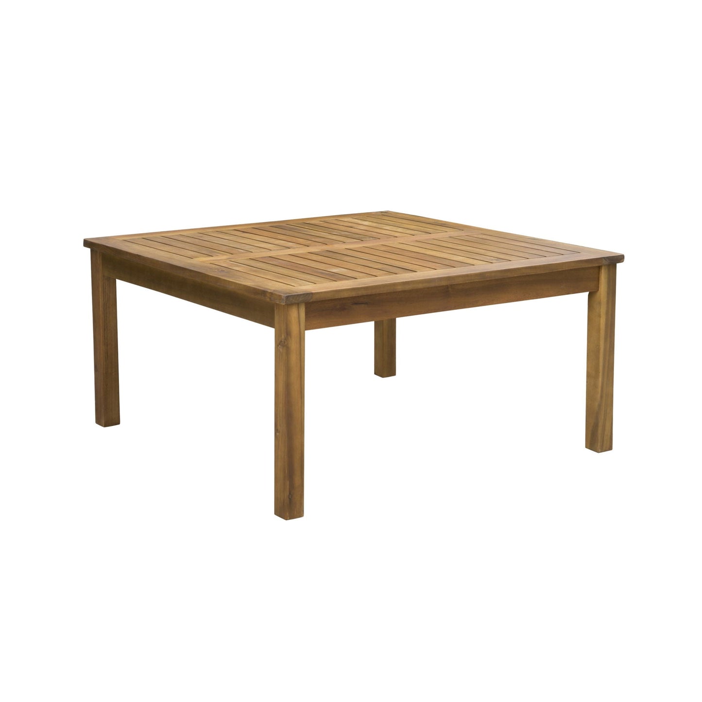 Perla Rustic Square Coffee Table with Block Legs
