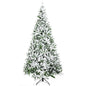 HOMCOM 9' Tall Unlit Snow Flocked Pine Artificial Christmas Tree