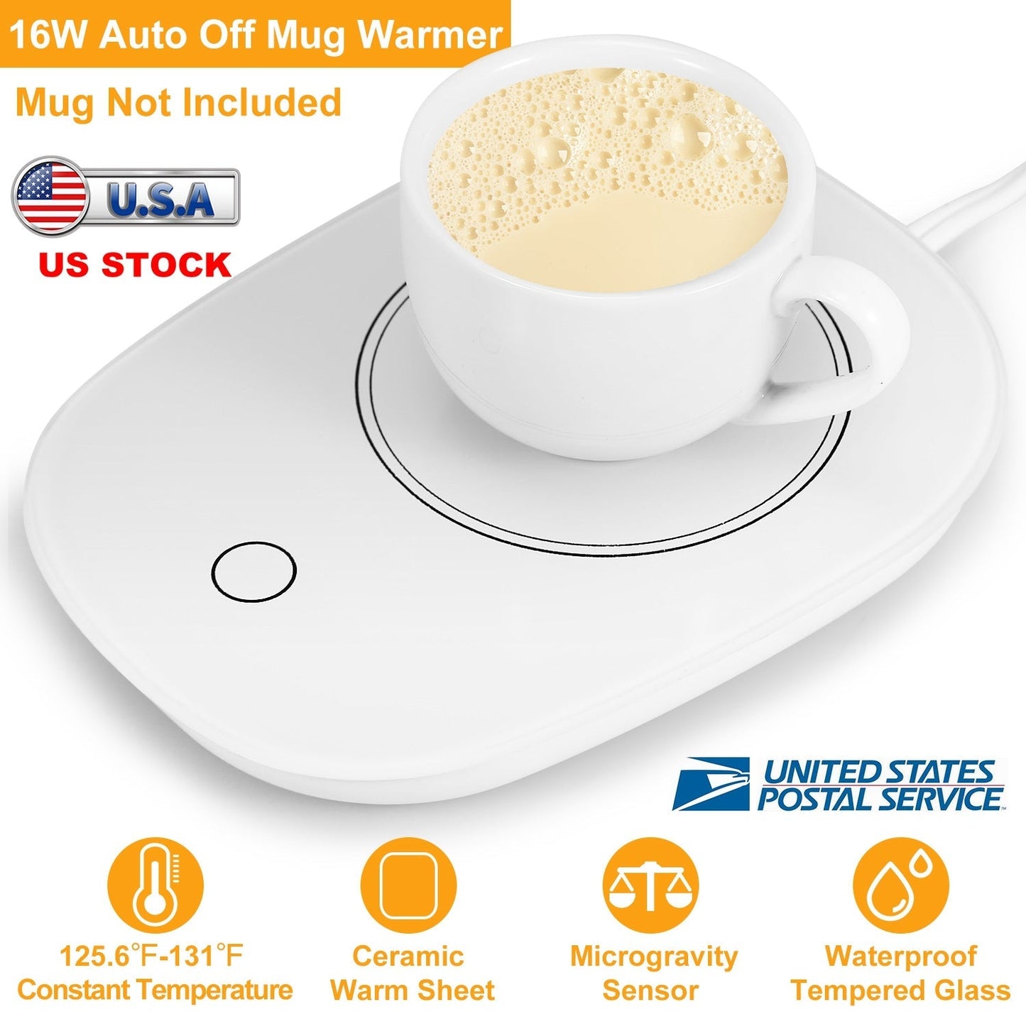 Coffee Mug Warmer Cup Warmer Auto Shut Off Coffee Tea Milk Electric Heater Pad Office Home Desk Coffee Mug Warmer Electric Beverage Warmer Mat 125.6 /