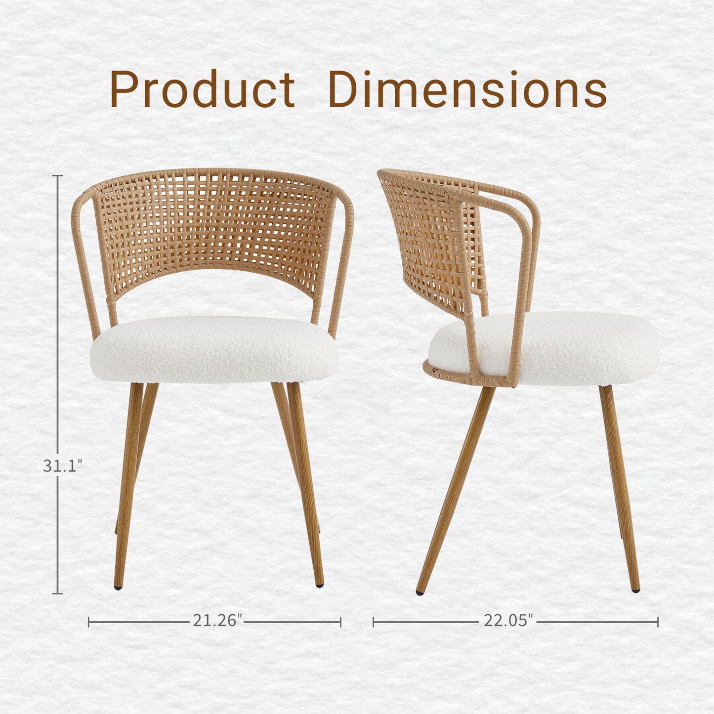 Farmhouse Style Wicker Dining Chair