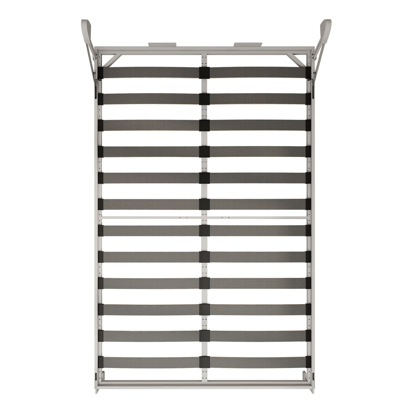 Queen Size Vertical Murphy Wall Cabinet Folding Bed With Automatic Legs - Gray