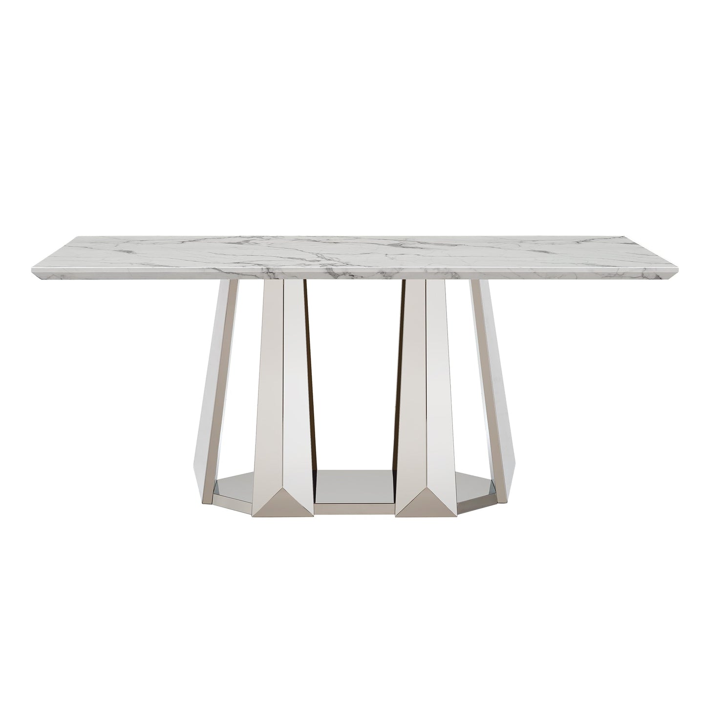 Marble Dining Table for 6 People