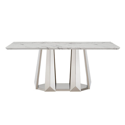 Marble Dining Table for 6 People