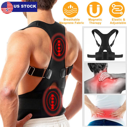 Posture Corrector Back Brace with Magnetic Lumbar Support