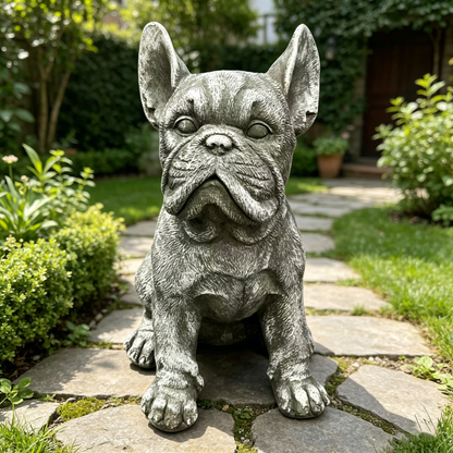16" Outdoor Weatherproof French Bulldog Statue