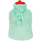 2L Hot Water Bottle w/ Plush Cover Classic Natural Rubber Hot Water Bag Feet WarmerÊFor Pain Relief Hot Compress Heat Therapy Warm Neck Shoulders
