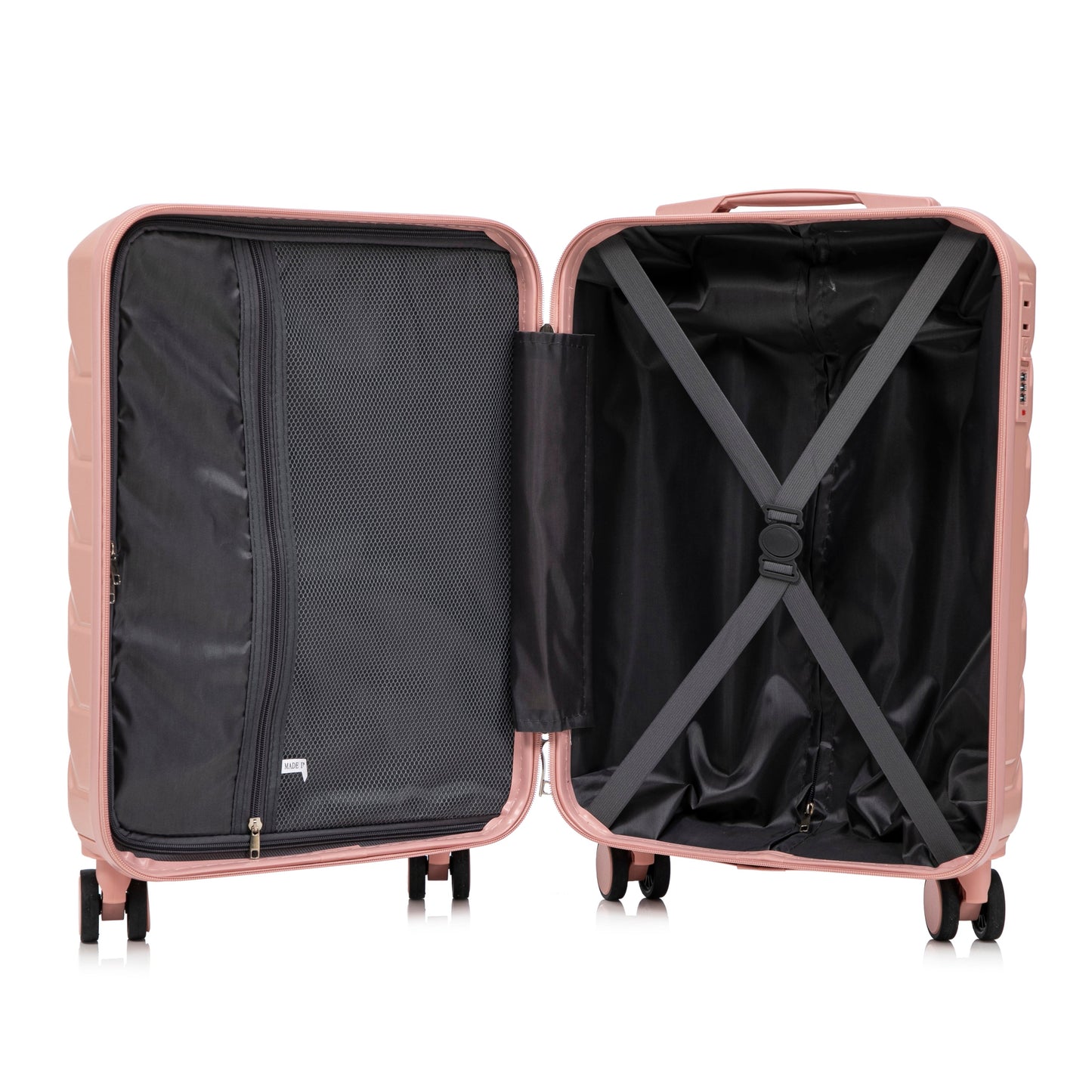 2-Piece ABS Spinner Wheel Luggage Set with Combination Lock