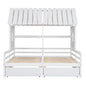 House Platform Beds With 2 Drawers, Side By Side Design