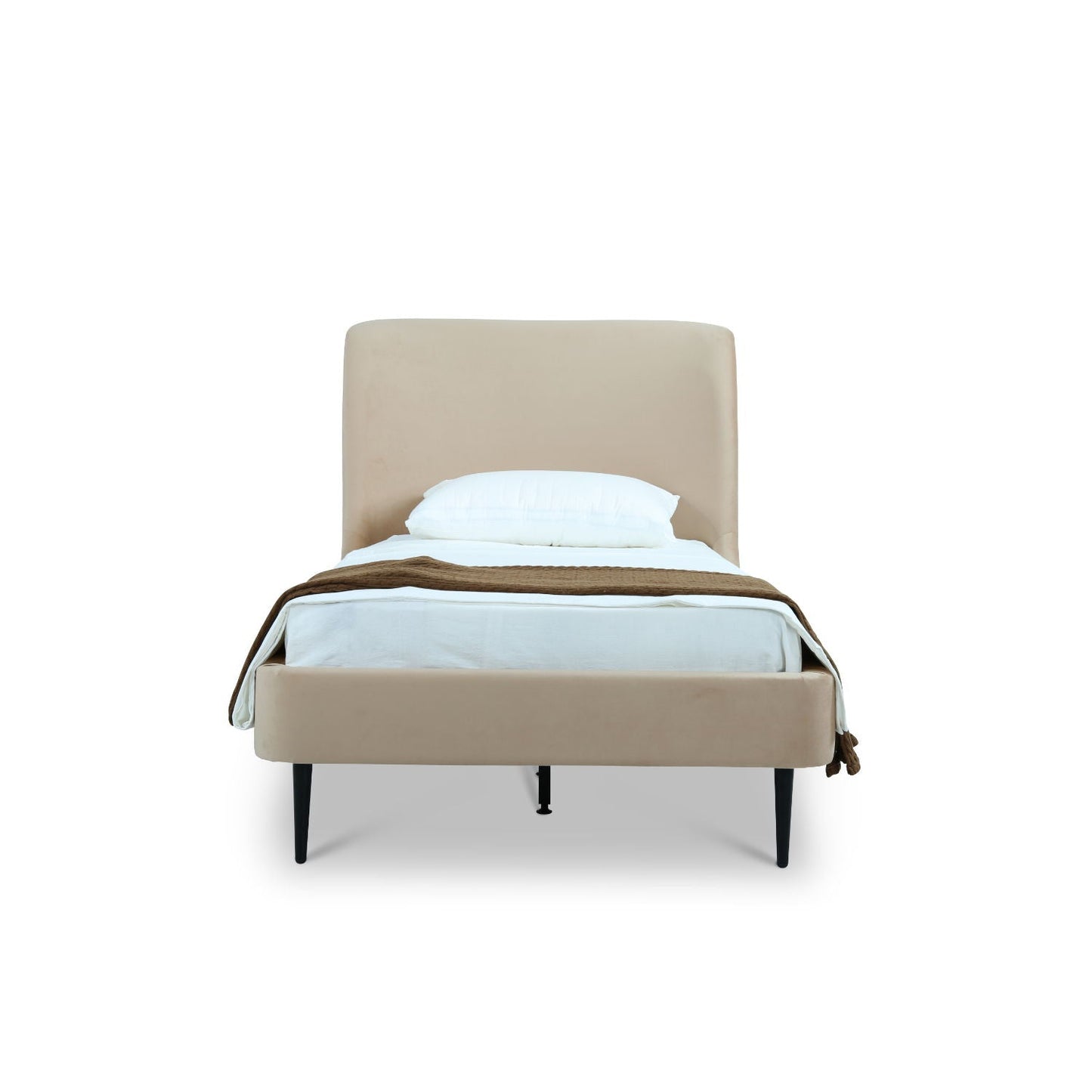 Heather - Upholstered Bed With Curved Headboard