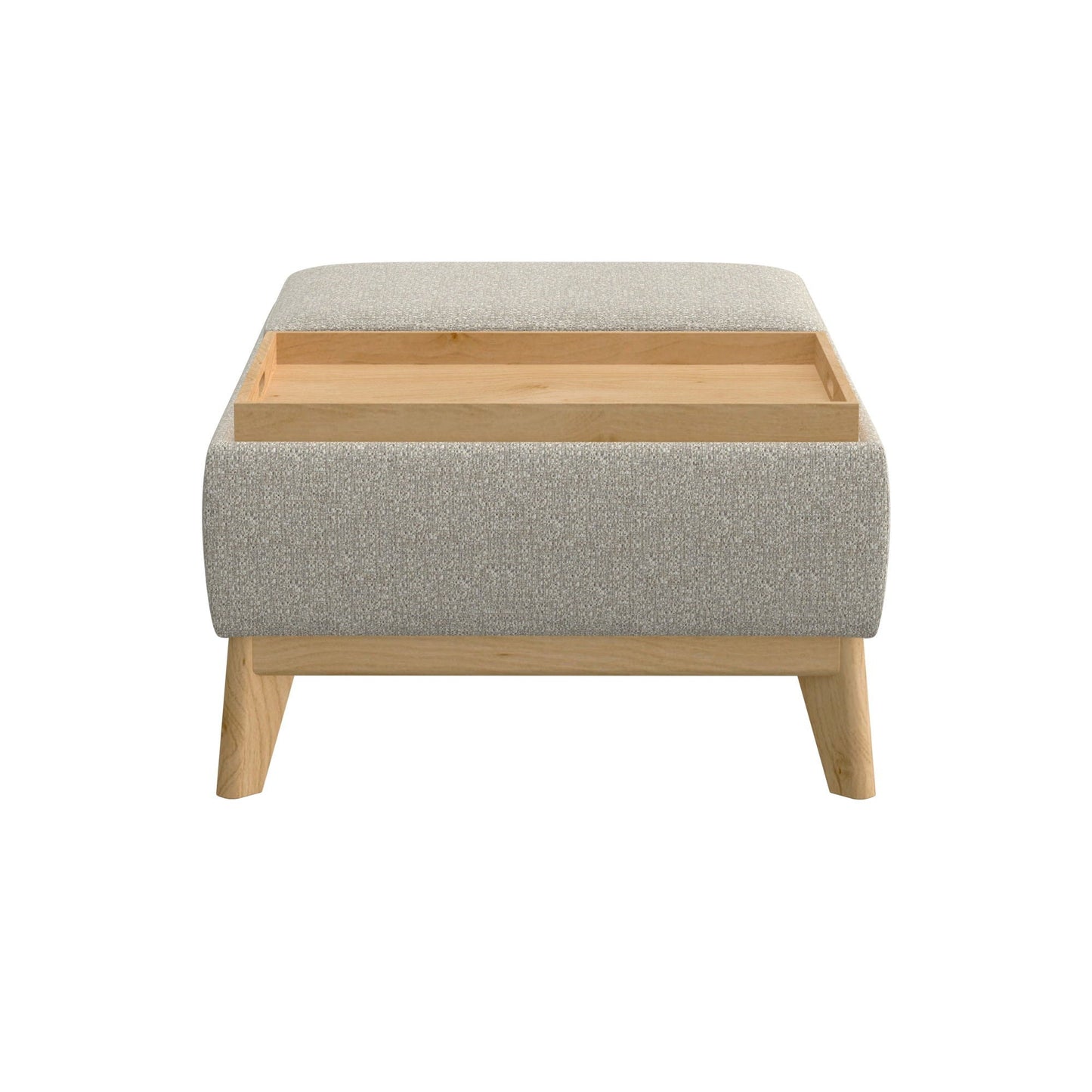 Reversible Tray Ottoman - Tan