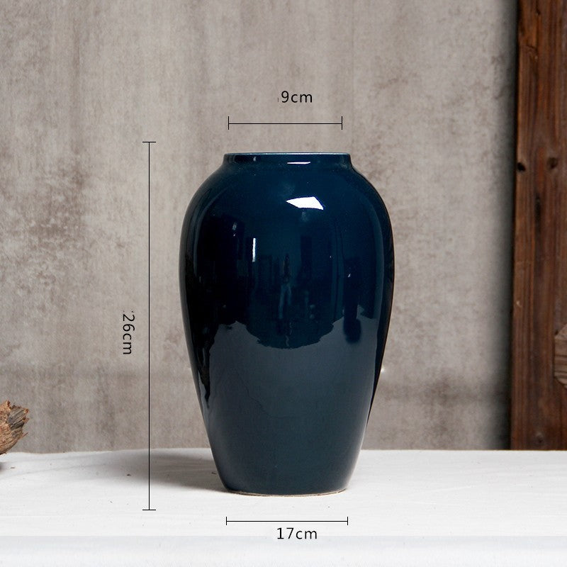 Ceramic Countertop Vase Color Glaze Landscape Flower Arrangement Ornaments