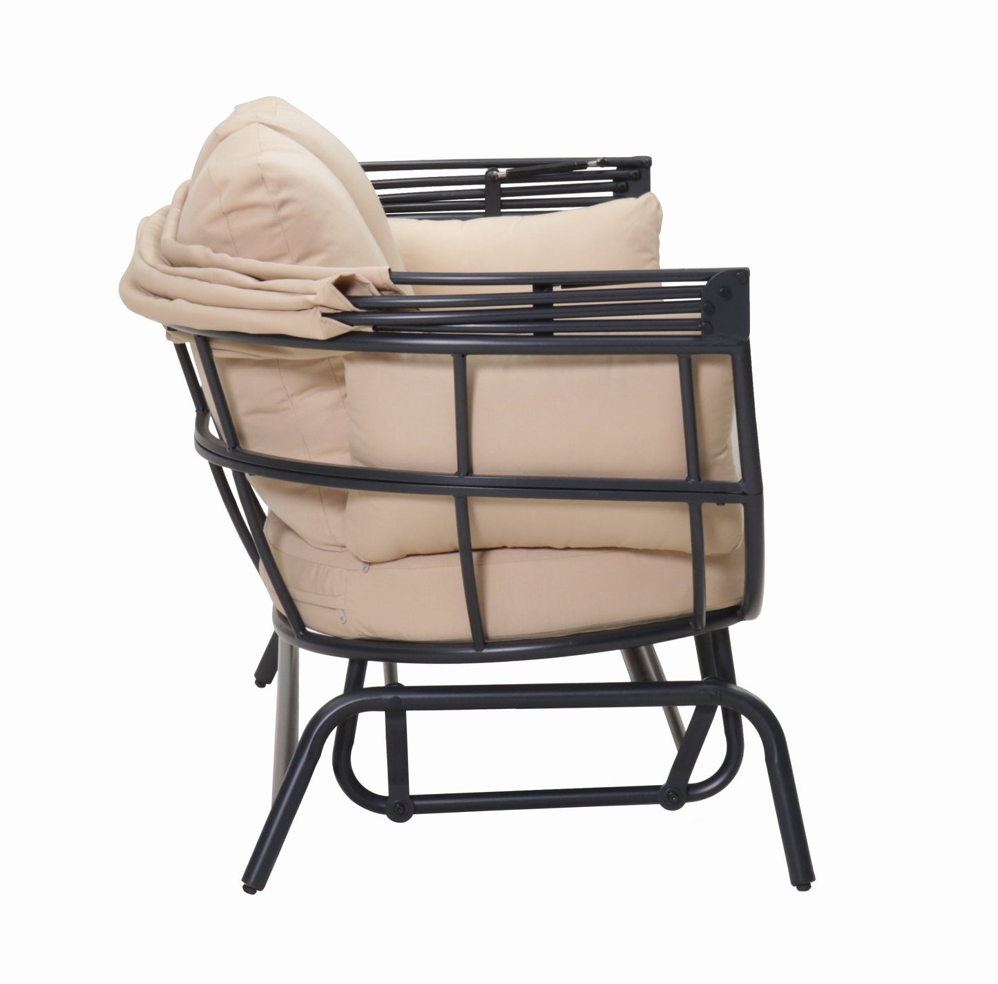 2-Person Outdoor Swing Chair with Adjustable Canopy