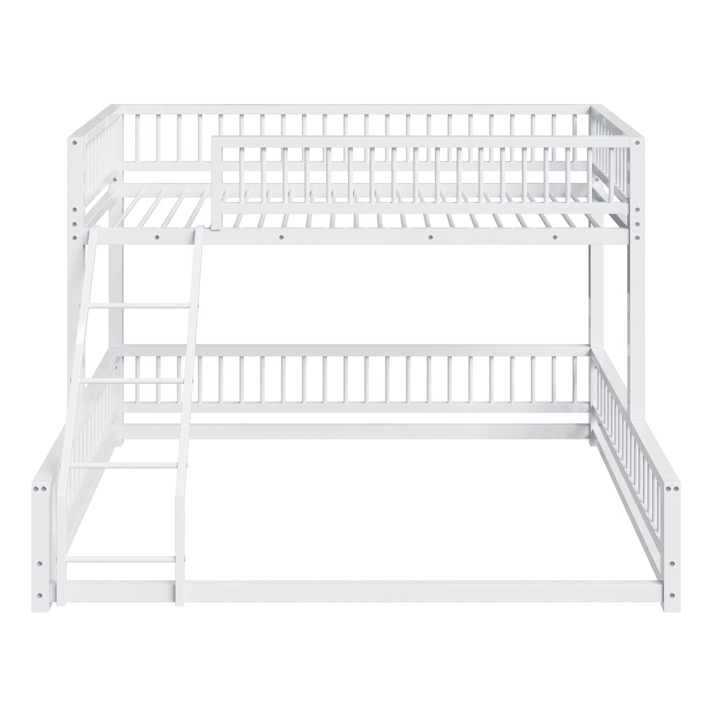 Bunk Bed With Ladder And Safety Guardrails