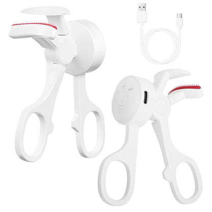 2Pcs Heated Eyelash Curler Electric USB Rechargeable Eyelash Curler Anti-Burn Compact with Comb Heat up Fast Within 8S for All Eye Shapes for Women Ma