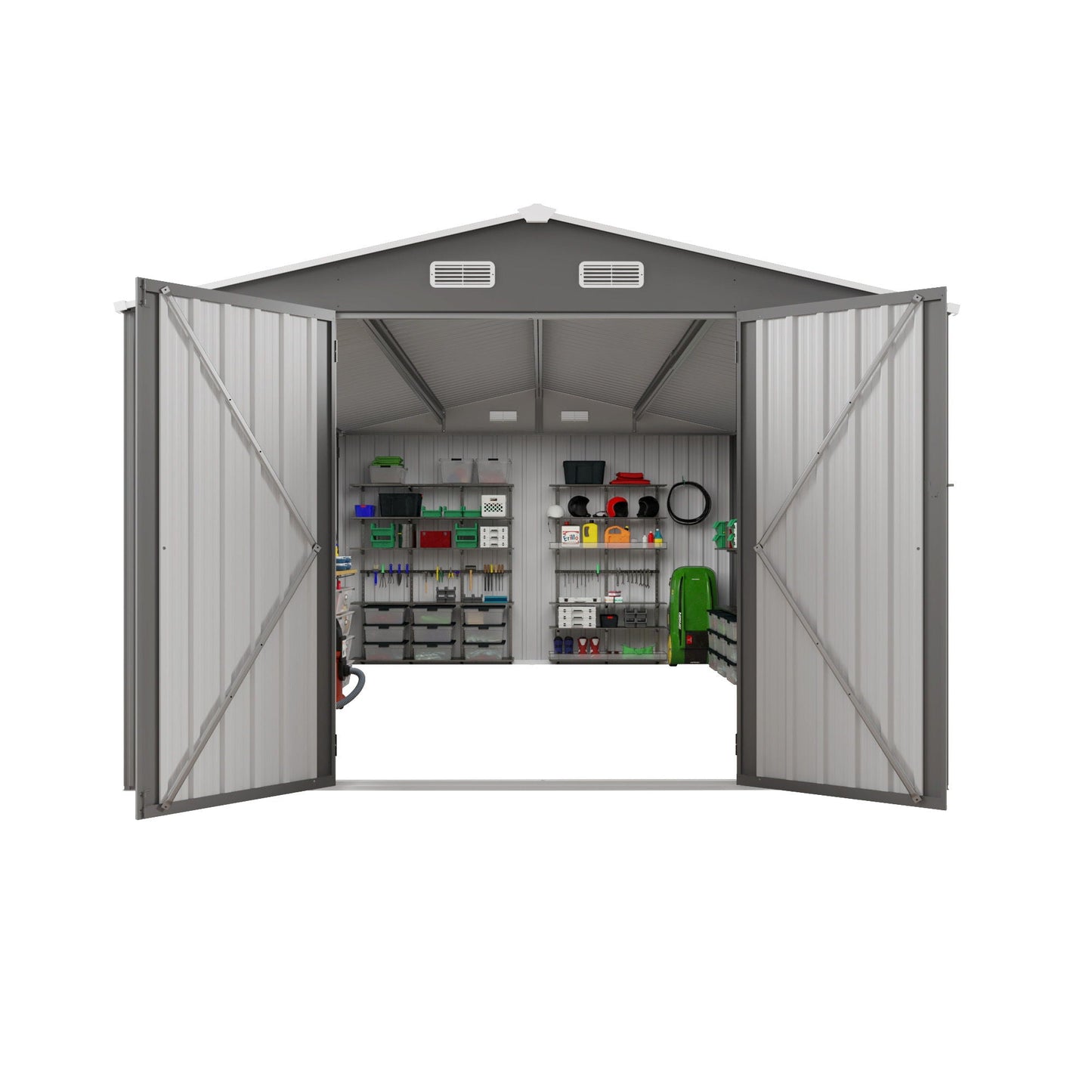 Outdoor Storage Shed With Lockable Doors