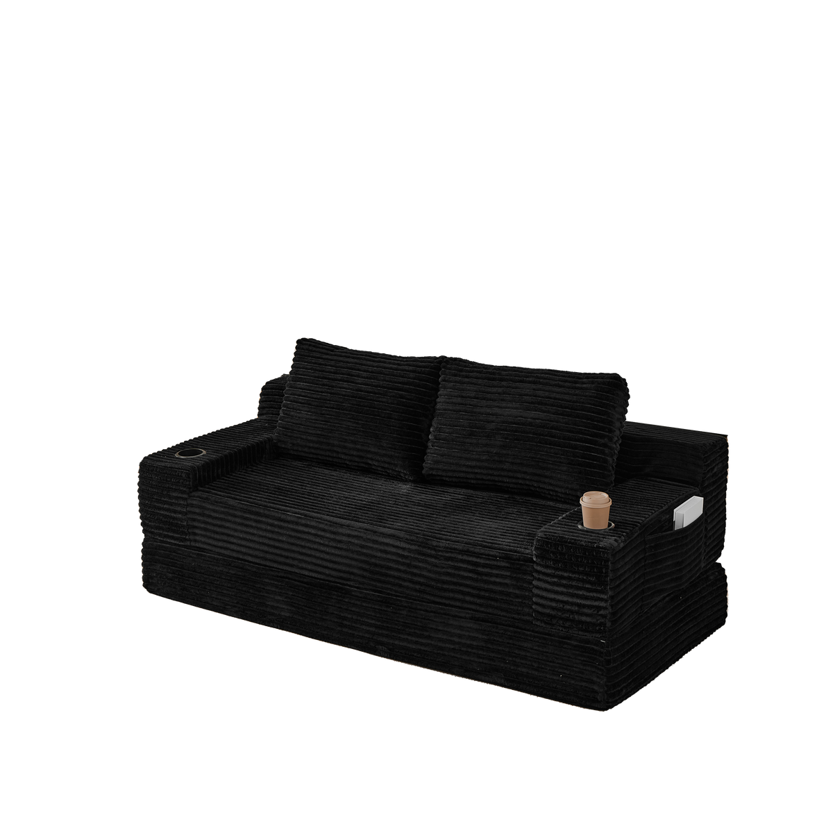 70.8-Inch Corduroy Two-in-One Sofa Bed