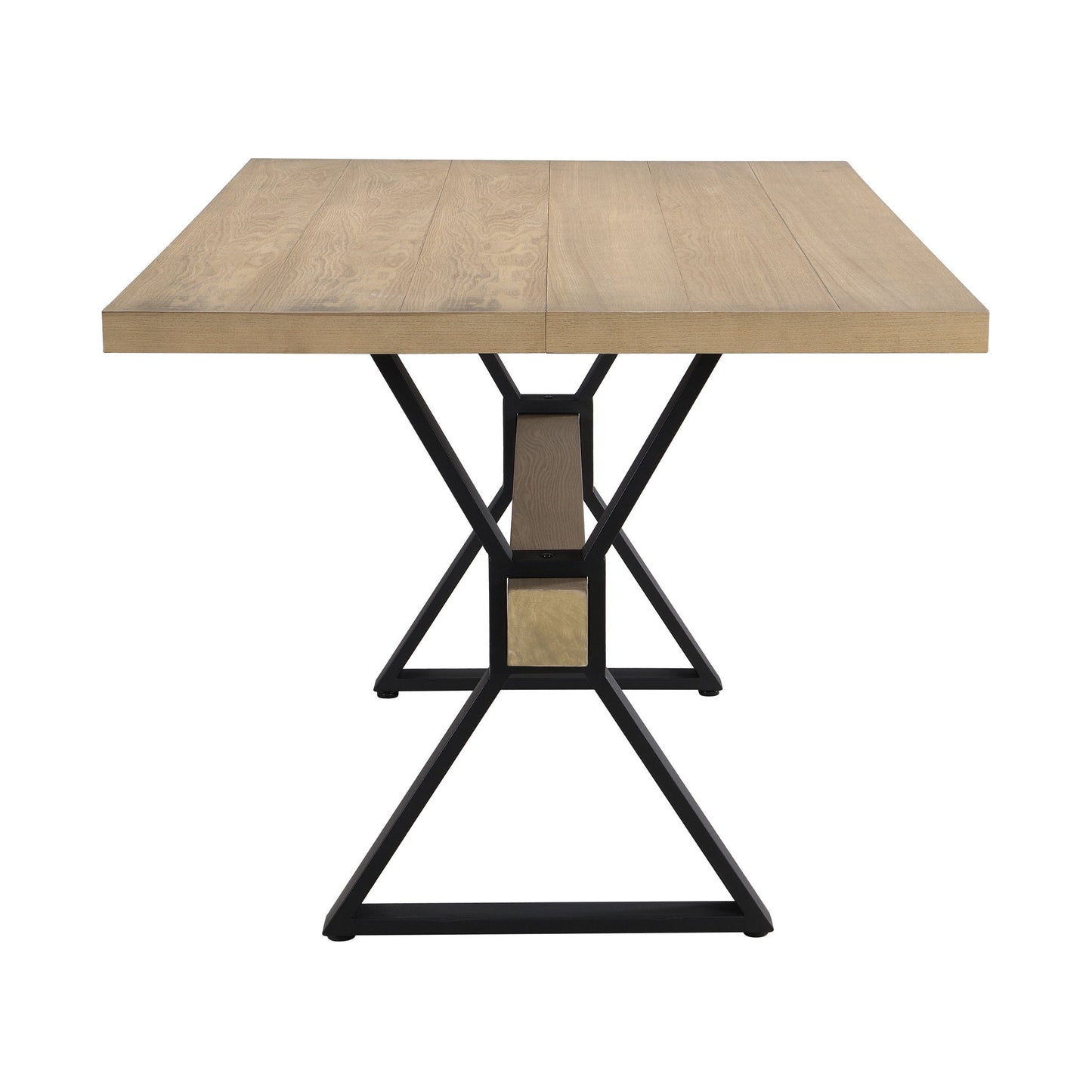 Elevated Farmhouse Dining Table With X-Shaped Legs - Light Ash