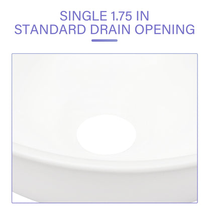 Modern Ceramic Circular Vessel Bathroom Sink