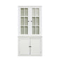 Retro Style Hutch Cabinet With Glass Door, China Cabinet For Home