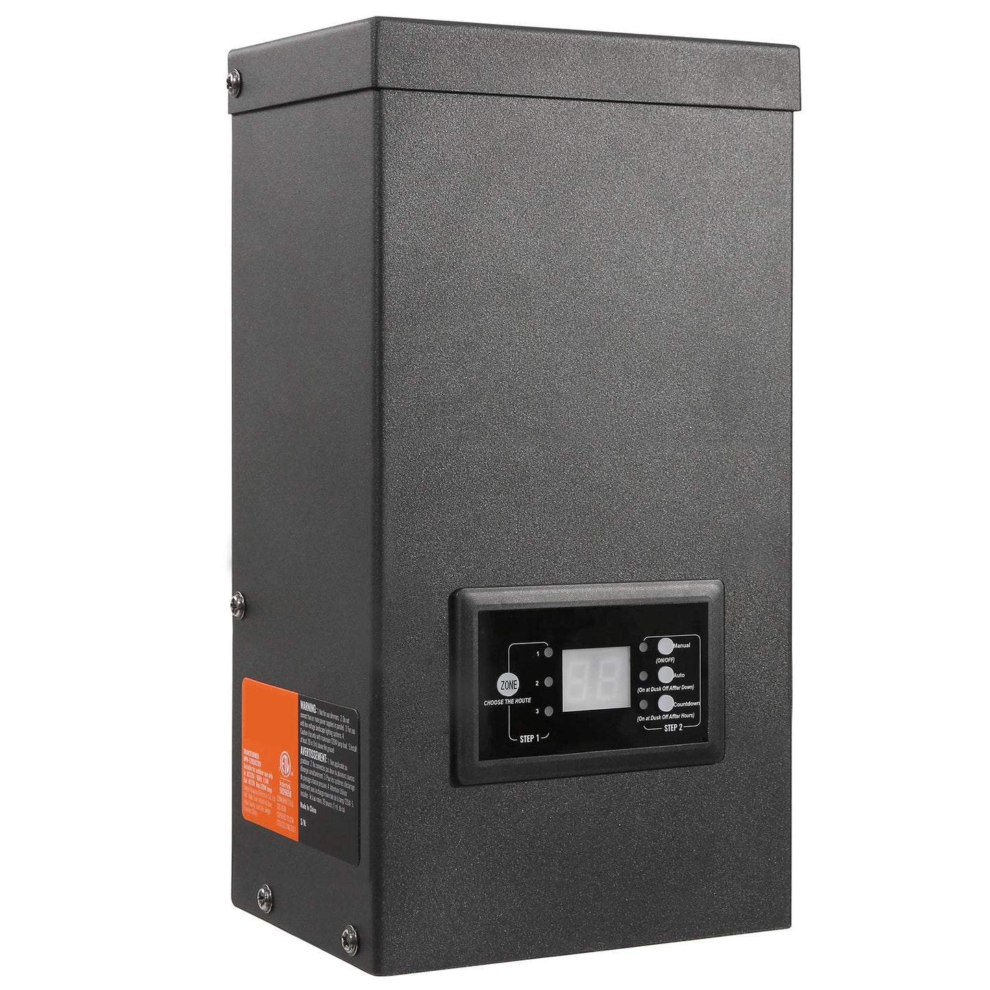 600W Low Voltage Landscape Transformer with Timer and Photocell Sensor