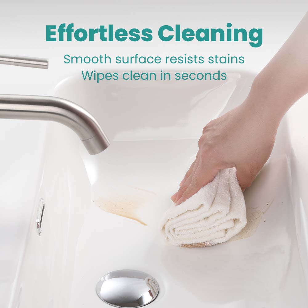 Glossy White Integrated Solid Surface Basin