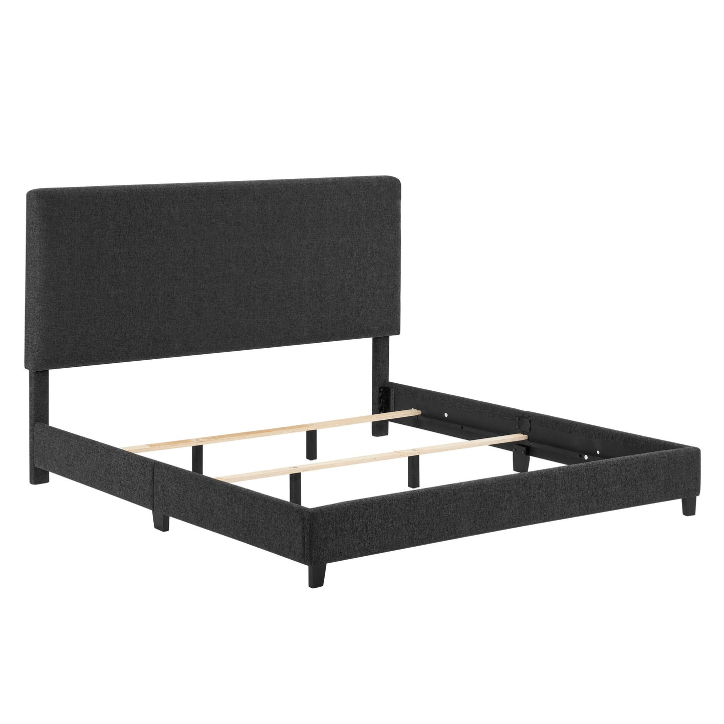 Platform Bed & Upholstered Headboard