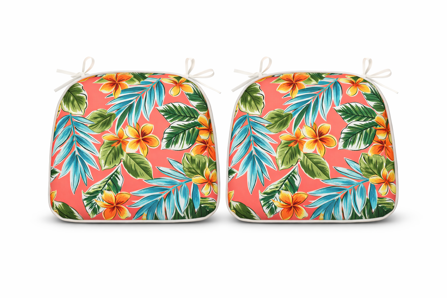Outdoor Patio Chair Cushions Set of 4 - Bright Coral
