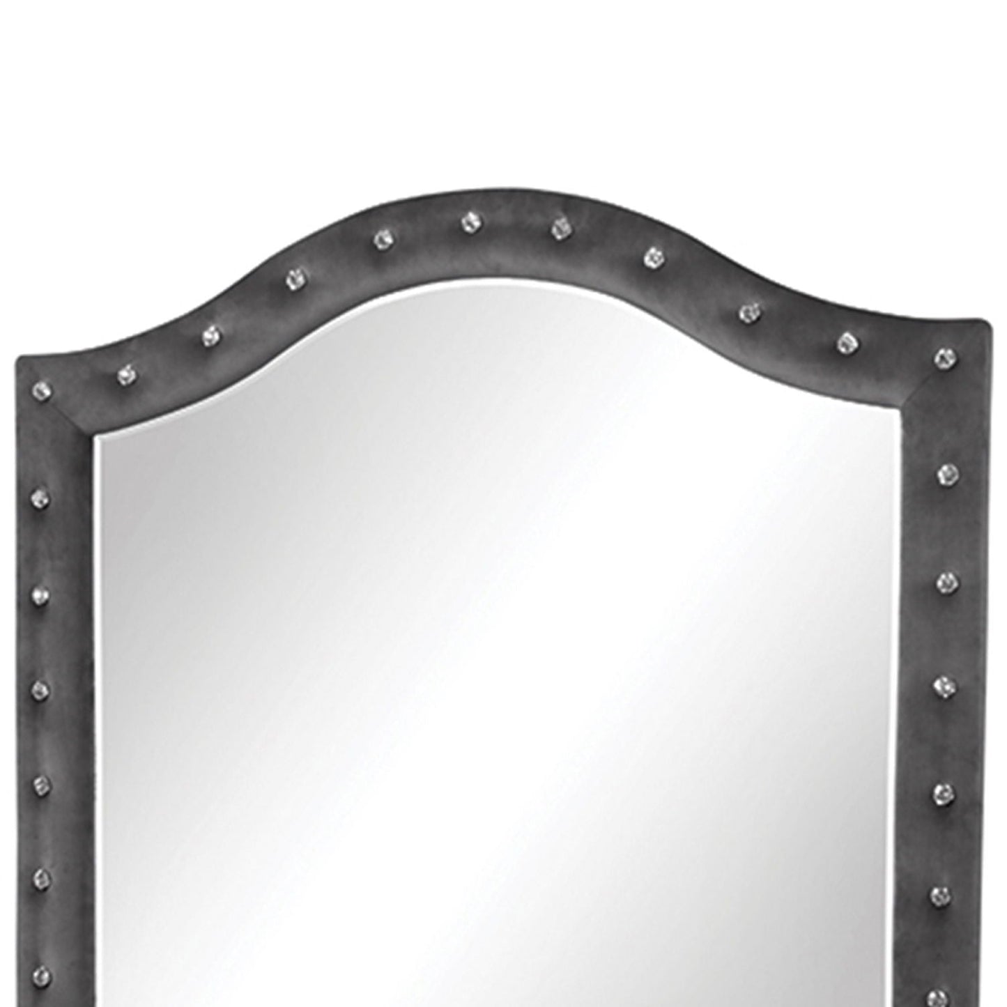 Sophia - Tufted Mirror - Gray