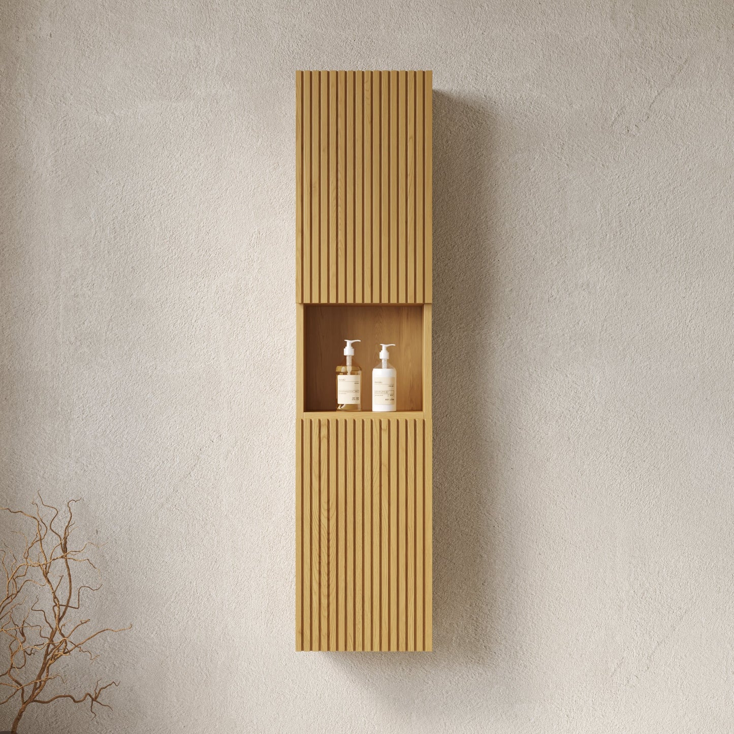 Mitch 59" Tall Bathroom Wall Mounted Cabinet