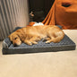 Removable And Washable L-Shaped Pet Sofa Dog Bed With Sponge Padding And Rose Velvet For Warmth