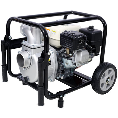 Honda - Gx160 Engine Water Pump 3" 264Gpm With Accessories Kit And Handle Wheel Kit - Black / Red
